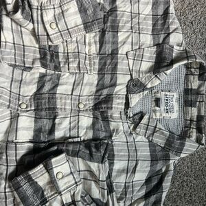 American Eagle Outfitters Black and White Checkered Shirt